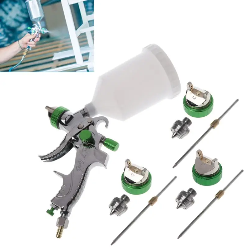 

1.4/1.7/2.0mm G2008 Nozzles HVLP Spray Gun Set Sprinkling Paint Can With High Working Pressure Professional Atomizer For Car