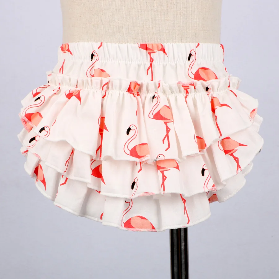 NEW Cotton Baby Girl Clothes Flamingo Printed Bloomers Shorts and Headband Girls Boys Nappy Diaper Covers 0-2 Years | Детская одежда и