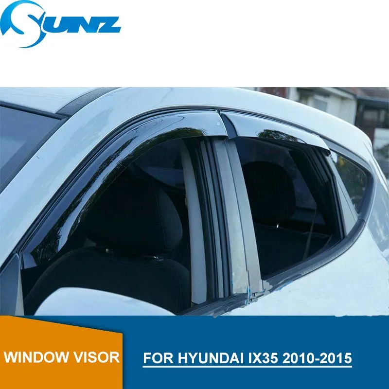 Для HYUNDAI IX35 2010- черное окно козырек дефлектор защита от дождя для HYUNDAI IX35 2010 2011 2012 2013 SUNZ