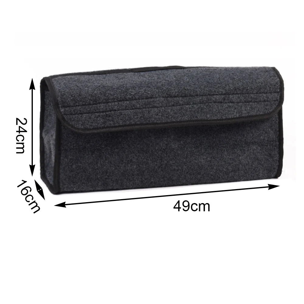 

1pcs Universal Car Trunk Organizer Foldable Car Felt Storage Box Trash Tool Bag Multi-use Stowing Tidying Package Organizer Bag