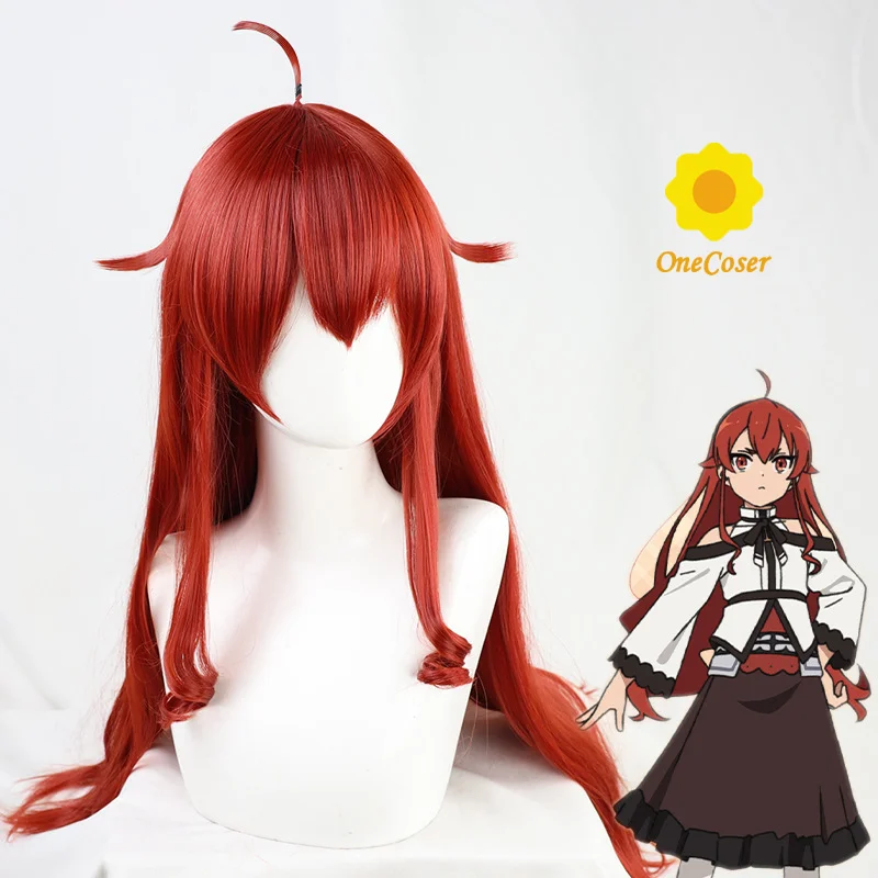 

Красный длинный парик для косплея из аниме Mushoku Tensei Eris Boreas, беспроблемная реконструия + Бесплатный парик, шапочка, синтетические волосы для в...