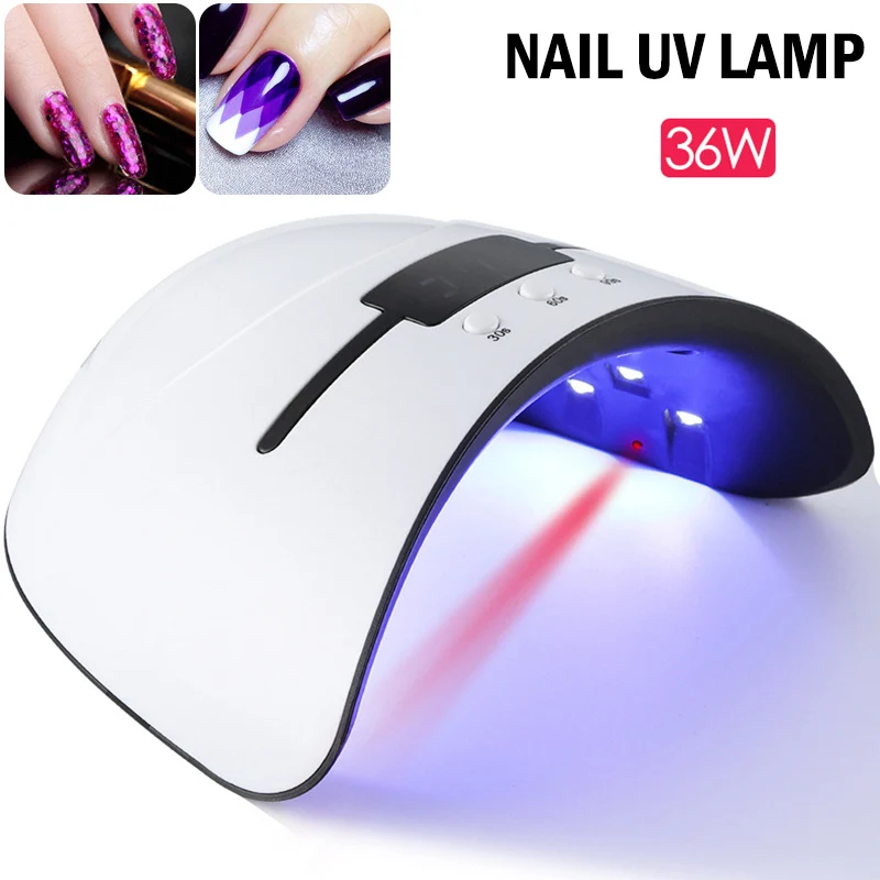 

1 шт лак для ногтей гель-Светодиодный УФ лампой 36 Вт леча светильник Маникюр инфракрасный Сенсор TU45889