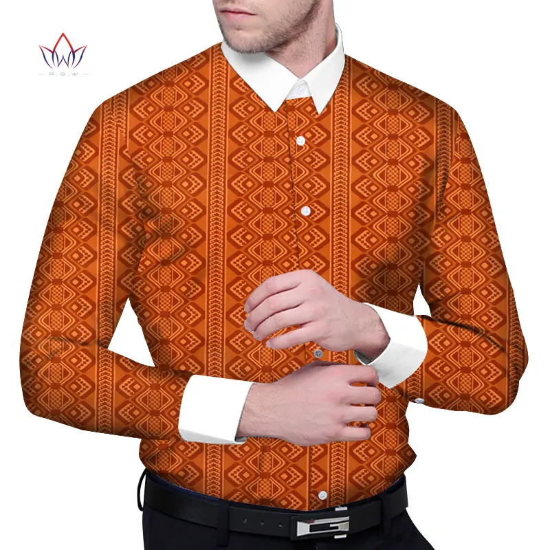Мужская африканская Дашики Лоскутная рубашка с принтом топы Bazin Riche рубашки