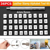 936pcs metal leather alphabet letter number punch set logo stamps punching tool 2 8mm diy leather carving seal craft tools