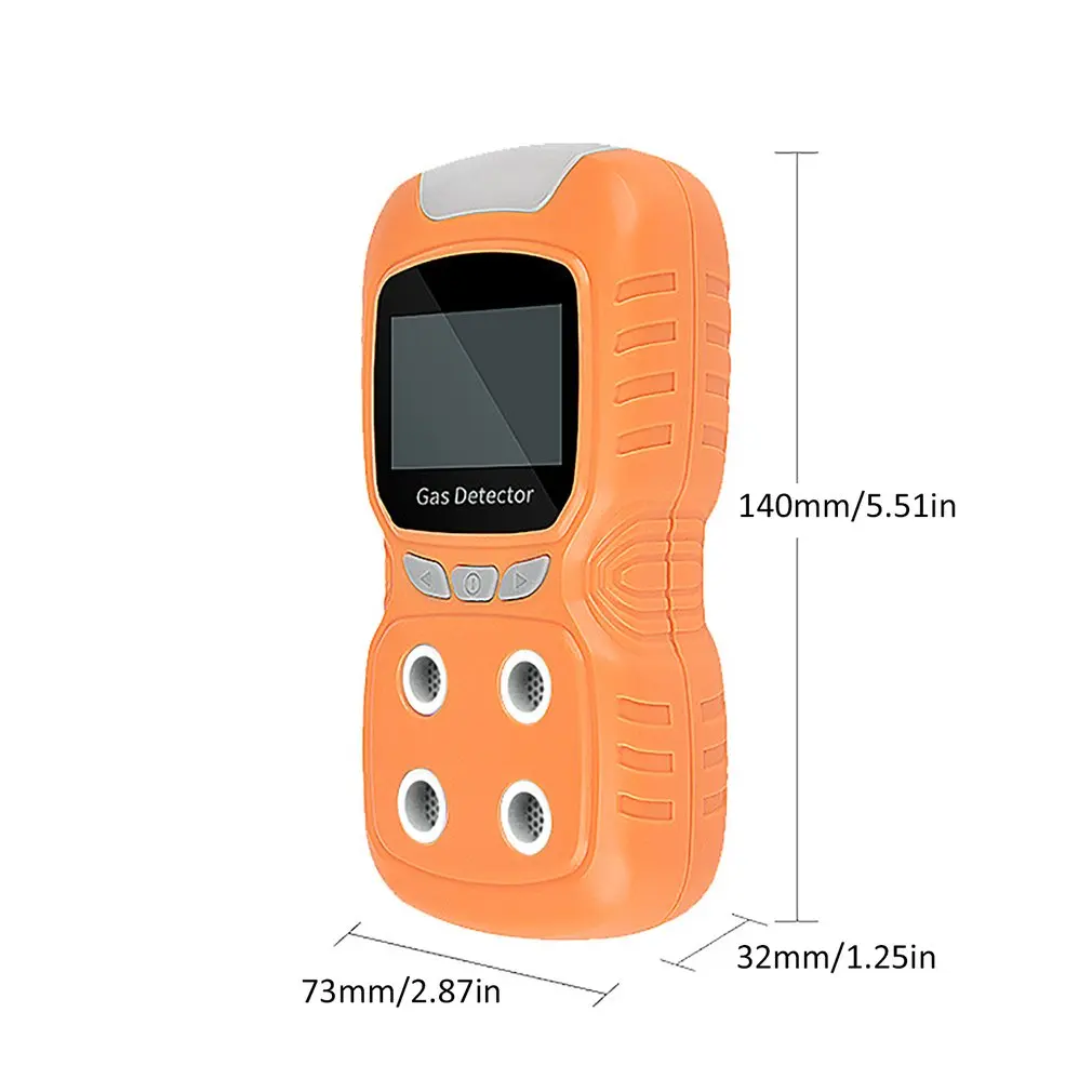 

Portable Multi Gas Detector Gas Clip 4-Gas LPG/CO/O2/H2S Monitor Alarm Battery Detection Alarm Household