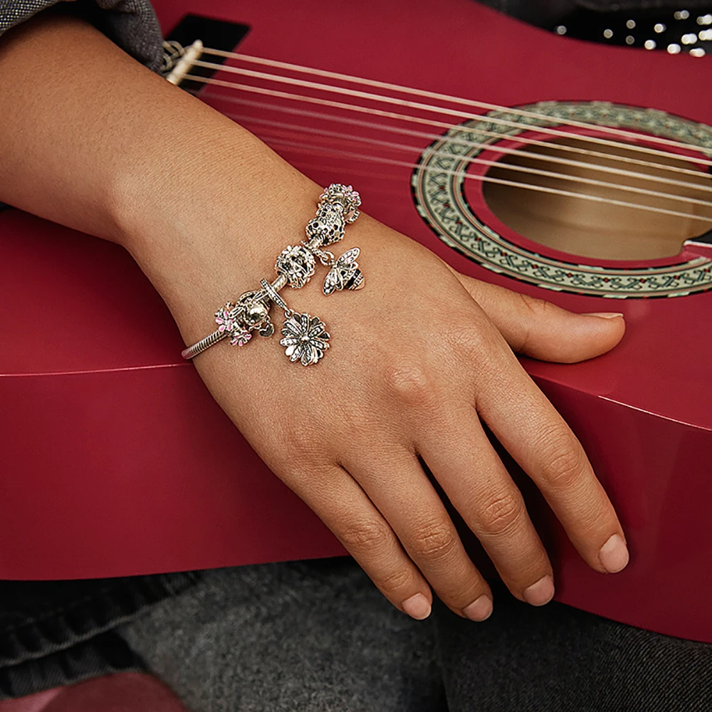 Новое поступление 2020 s925 Стерлинговое Серебро бусы пчела шахта амулеты подходят к