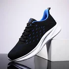Кроссовки мужские спортивные на шнуровке, дышащие, для бега и прогулок на свежем воздухе, модная спортивная обувь, большие размеры