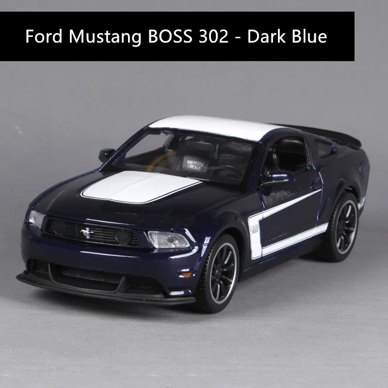BOSS 302-Dark Blue Изысканная 1:24 модель из сплава Mustang GT, модель спортивного автомобиля, коллекция премиум и gif - Цвет: BOSS 302-Dark Blue