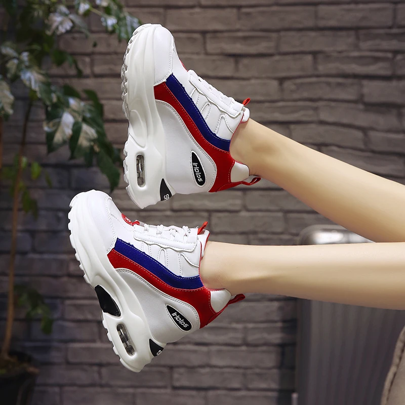 Женские кроссовки на массивной танкетке 10 см/3 9 дюйма дизайнерская обувь высокой