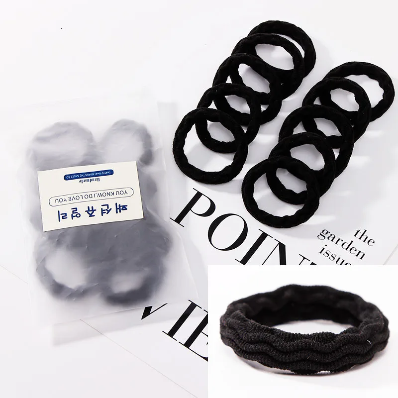 10pcs/Set New Women Basic Crude Elastic Hair Bands Ponytail Holder Scrunchie Headband Rubber Bands Fashion Hair Accessories