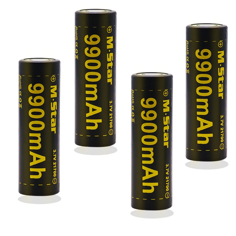 2 шт. Высокая емкость 21700 перезаряжаемая батарея IMR 9900mAh плоский Топ Литий-ионный