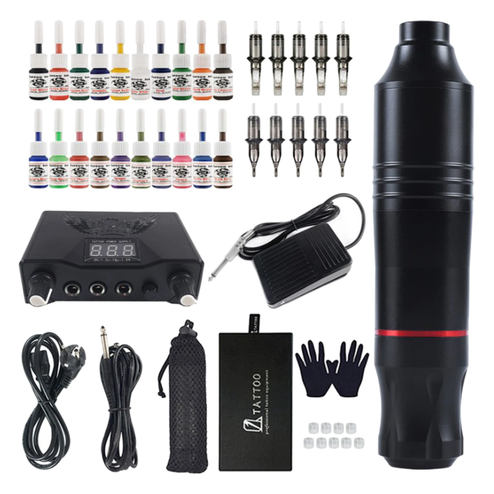 

Professional Cartridge Tattoo Machine Pen Rotary Set for Tattoo Artists Beginners -EU Plug