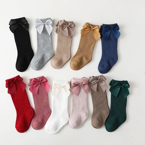 11 Color Spanish Style Baby Toddlers Socks Autumn Winter Children Girls
Knee High Long Sock 100% Cotton Big Bow Kids Floor Socks