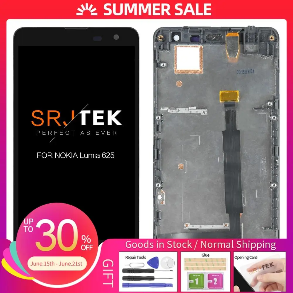 Srjtek 100% тестирование для NOKIA Lumia 625 ЖК сенсорный экран 4 7 &quotдля дисплей дигитайзер
