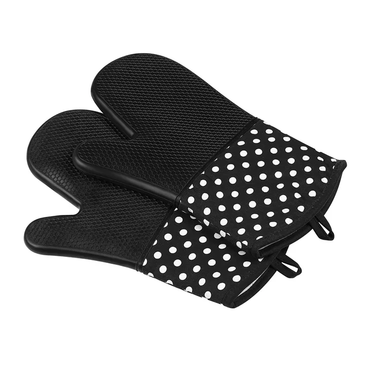 

Oven Gloves Non-Slip Silicone Oven Mitt Heat Resistant Kitchen Bbq Microwave Gloves for Barbecue Cooking Baking