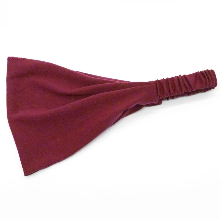 Повязка на голову женская однотонная эластичная широкая|Резинки для волос йоги| |