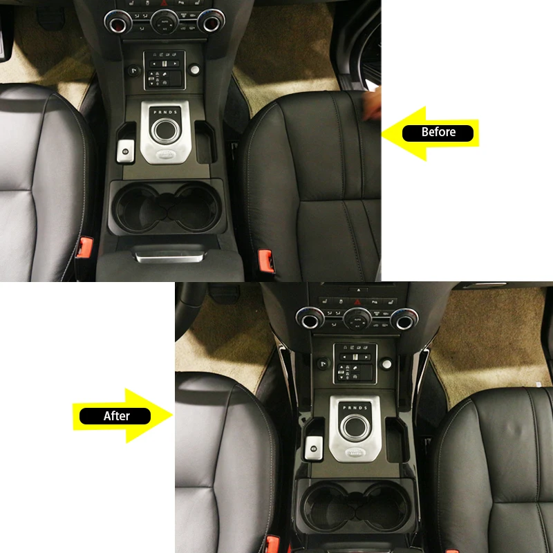 Для Land rover Discovery 4 LR4 2010- автомобиль ABS Матовый Серебристый глянец Черный центральная консоль декоративные полосы отделка 2 шт