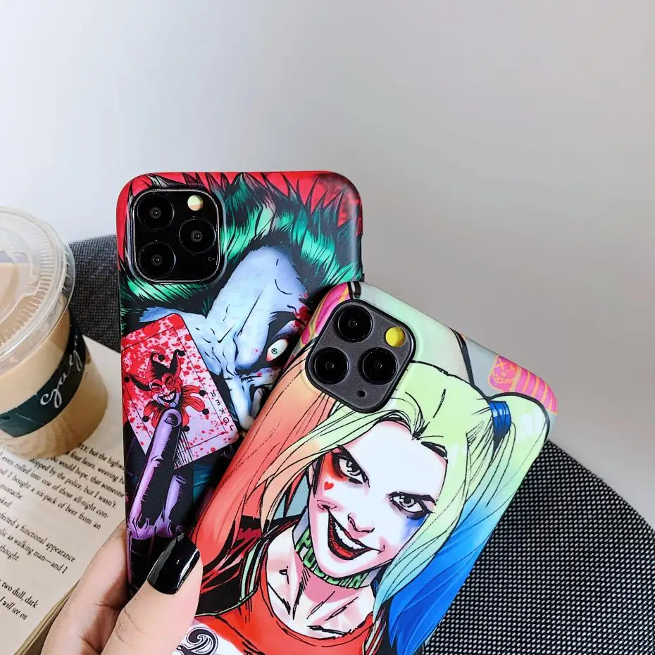 new the film clown joker couple phone cover case for iphone x 11 pro xs max xr 10 8 7 plus luxury soft silicone coque fundas free global shipping