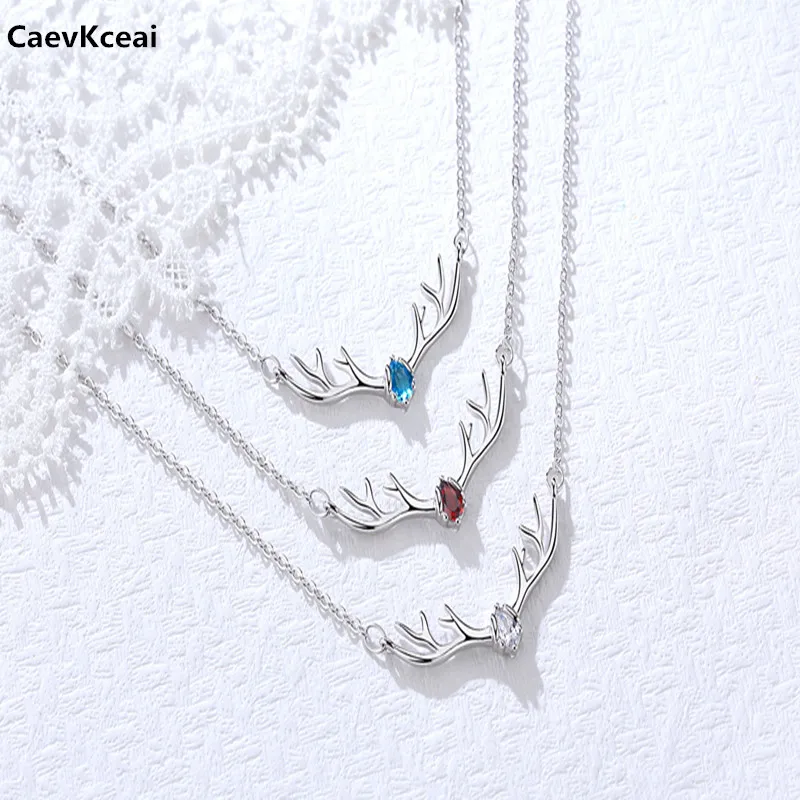 CaevKceai 45 см висячее украшение с оленем ожерелье кристалл драгоценный камень