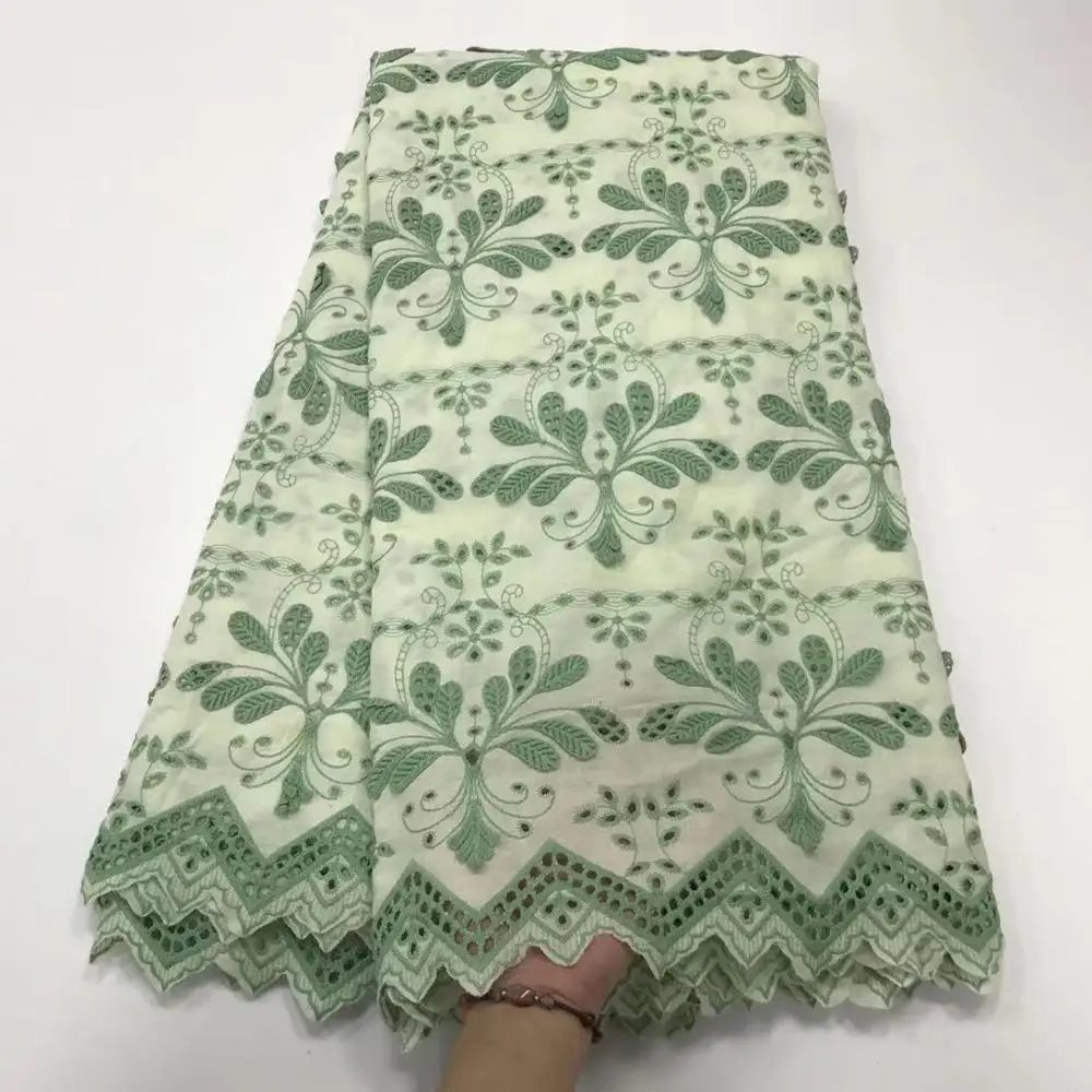 

Нигерийские кружевные ткани 2020, Высококачественная кружевная вышивка, африканская 100% хлопковая кружевная ткань, швейцарская вуаль, кружев...