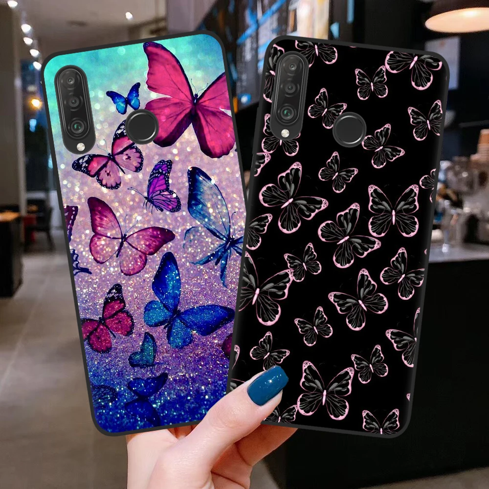 Мягкие ТПУ чехлы для телефонов Huawei P10 P20 P30 P40 Lite E Pro чехол с милыми красочными