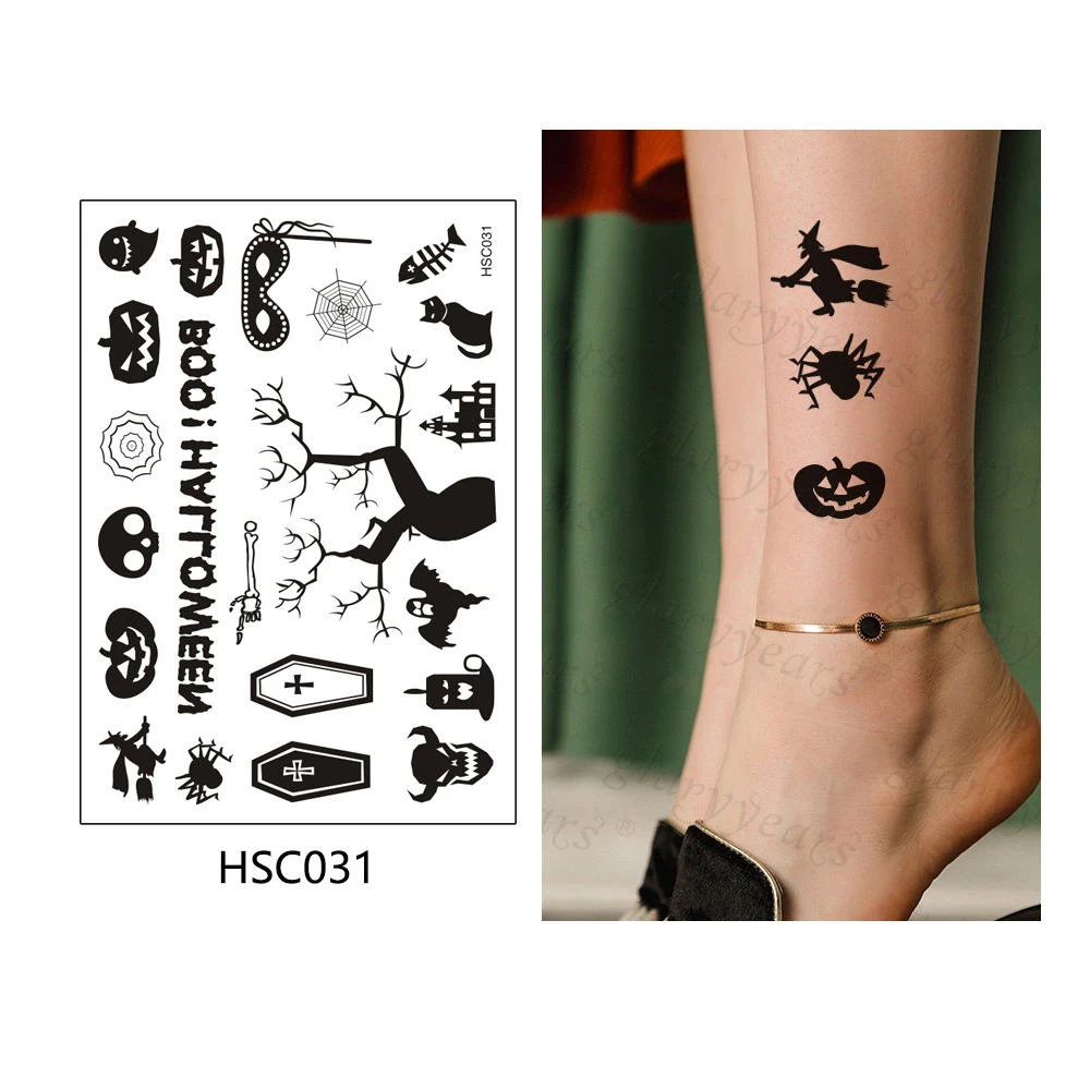 HSC031 Glaryyears 1 шт. временные татуировки наклейки красочные поддельные Монстры флэш водонепроницаемые Модные маленькие тела Искусство мужчины женщины ребенок - Цвет: HSC031