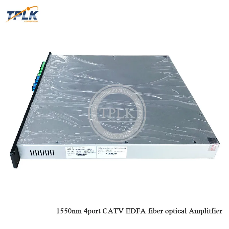 Лучшая цена 1550nm CATV WDM EDFA 4 порта 16/20/24 дБм высокая мощность волоконно-оптический усилитель 1U 4 EDFA порты 16/20/24 дБм