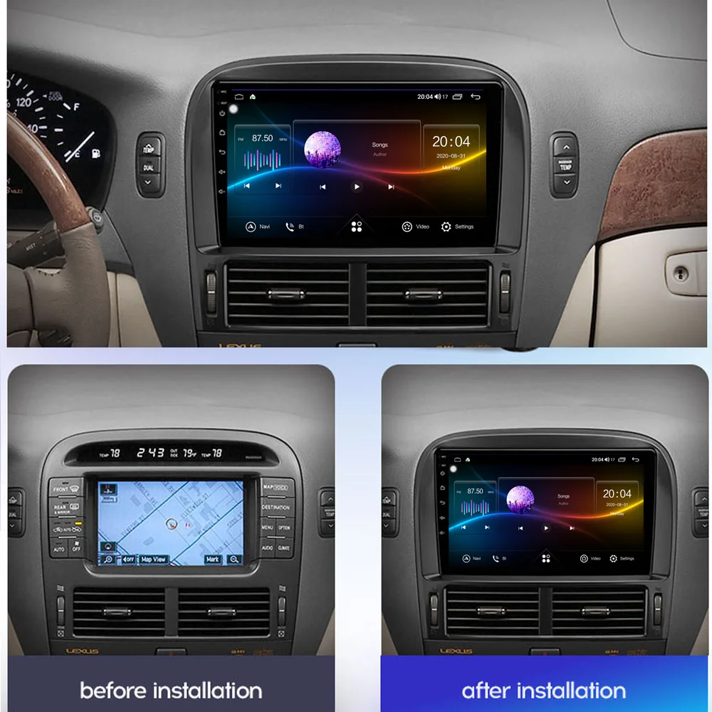Runningnav для Lexus Ls430 2003 2004 2005 2006 Android автомобильное радио мультимедийный видеоплеер