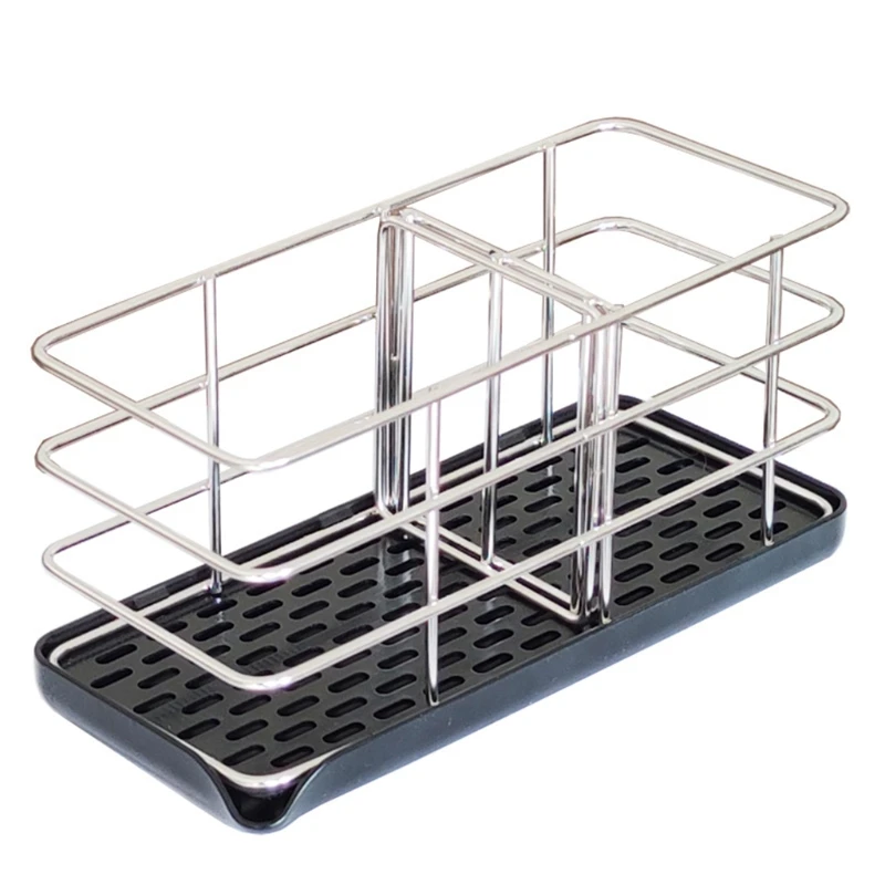

Kitchen Stainless Steel Drain Basket Sponge Storage Rack Rag Holder Towel Shelf with Drain Pan Sink Organizer Dishcloth
