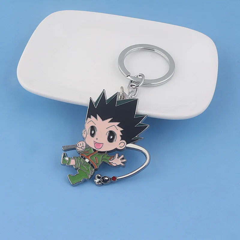 Anime Hunter x Gon Freecss Kurapika Cute Cartoon Enamel Alloy Key Chains Keychain Chain Keyring Keyfob Accessories | Украшения и