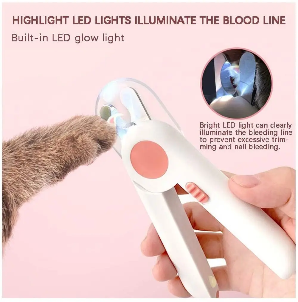 Машинка для стрижки домашних животных кошек кроликов ногтей светодиодный