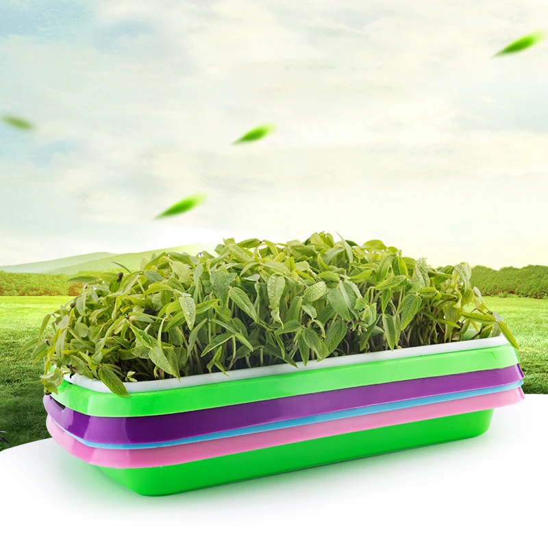 

Seedling Tray Double-layer Seedling TrayPlastic Hydroponic Flower Basket Flower Plant Home Garden Nursery Pots Bean Sprouts