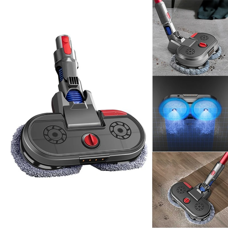 

HOT-Electric Spray Mop Head for Dyson Vacuum Cleaner Combine Vacuum and Mopping with Lights for Cleaning