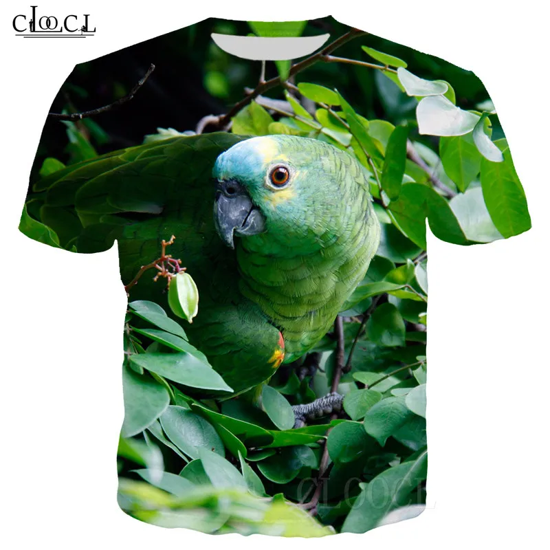 Футболка оверсайз с изображением попугая свитшоты для пар животных птиц 3D принт