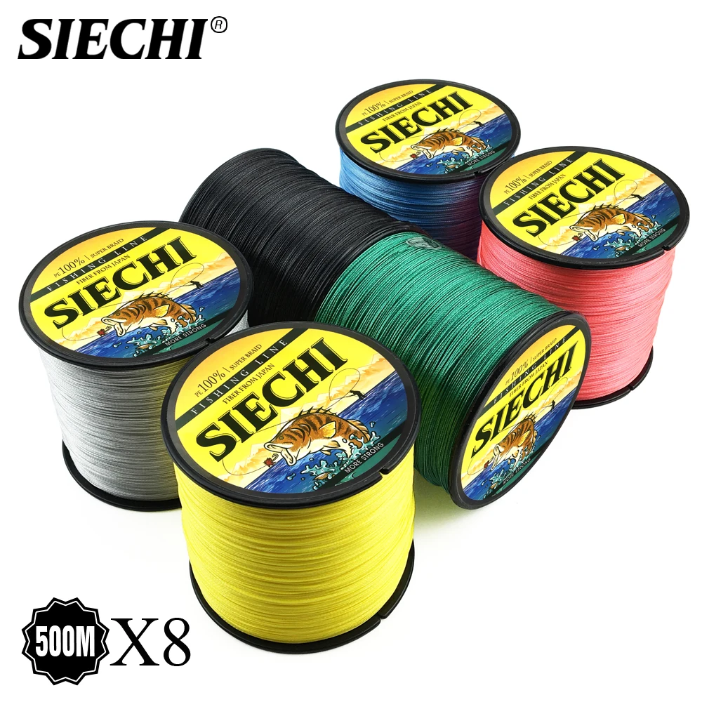 Рыболовная леска SIECHI 8 StrandsMultifilament 500 м шнур для рыбалки японская Плетеная Леска