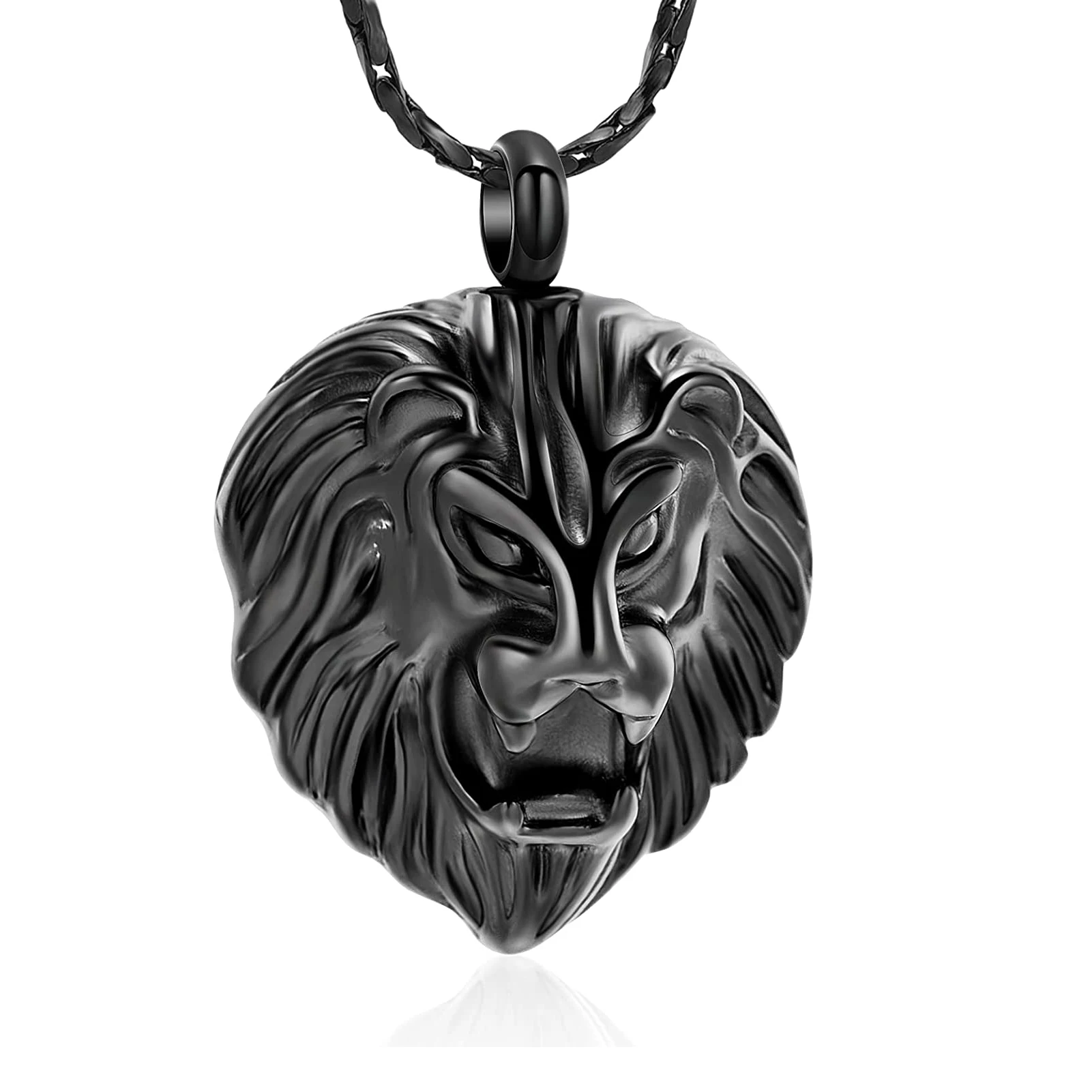 

Кремационные украшения для золы Куб Ожерелье для праха ожерелье из нержавеющей стали с Львом памятный кулон