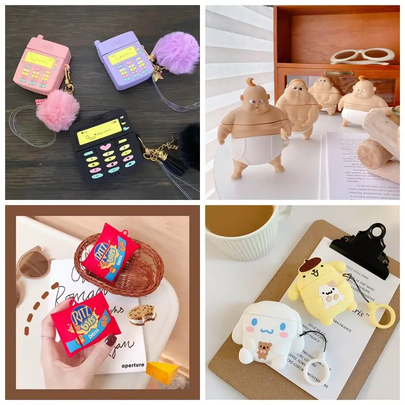 

For Airpods Pro Case,Cute Boy,Pudding Dog,Biscuits Silicone Cover Case For Airpods 1/2 Case Funda Airpods Case