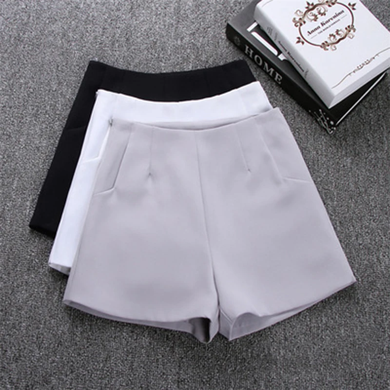 

2021 New Women Summer High waist A-Line Shorts Casual Suit Shorts Women Solid Color Short Pants Ladies Shorts