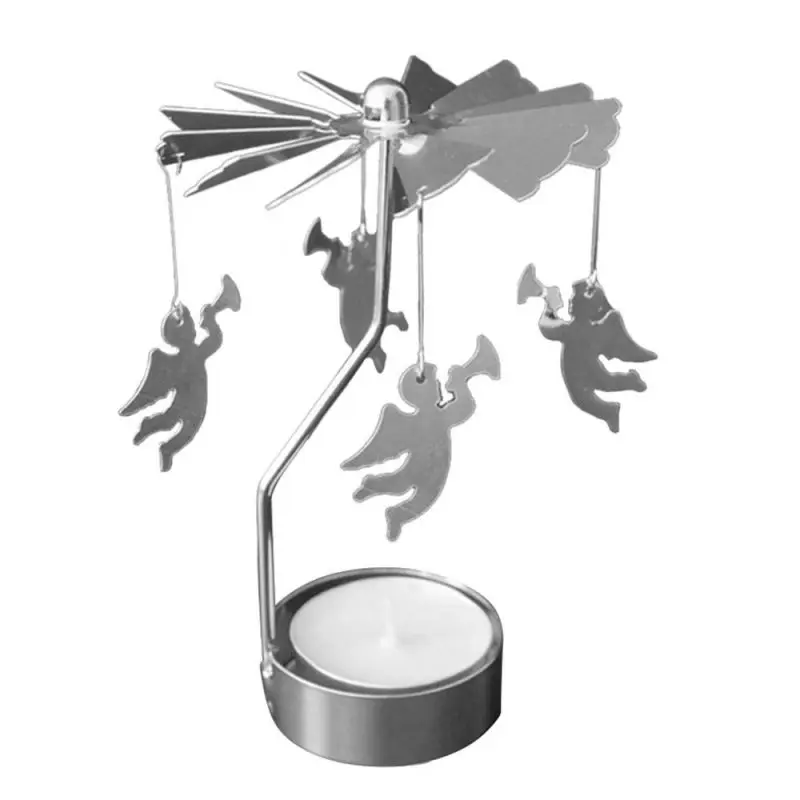 Креативные вращающиеся подсвечники с металлической мельницей для украшения