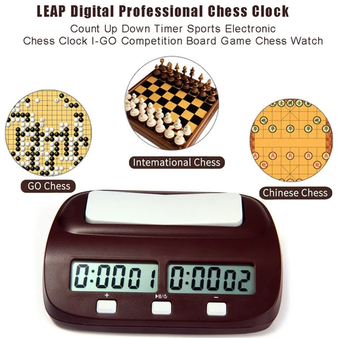 LEAP шахматные часы Профессиональные портативные цифровые шахматные доски для соревнований отсчет вниз шахматные игры электронный будильник секундомер