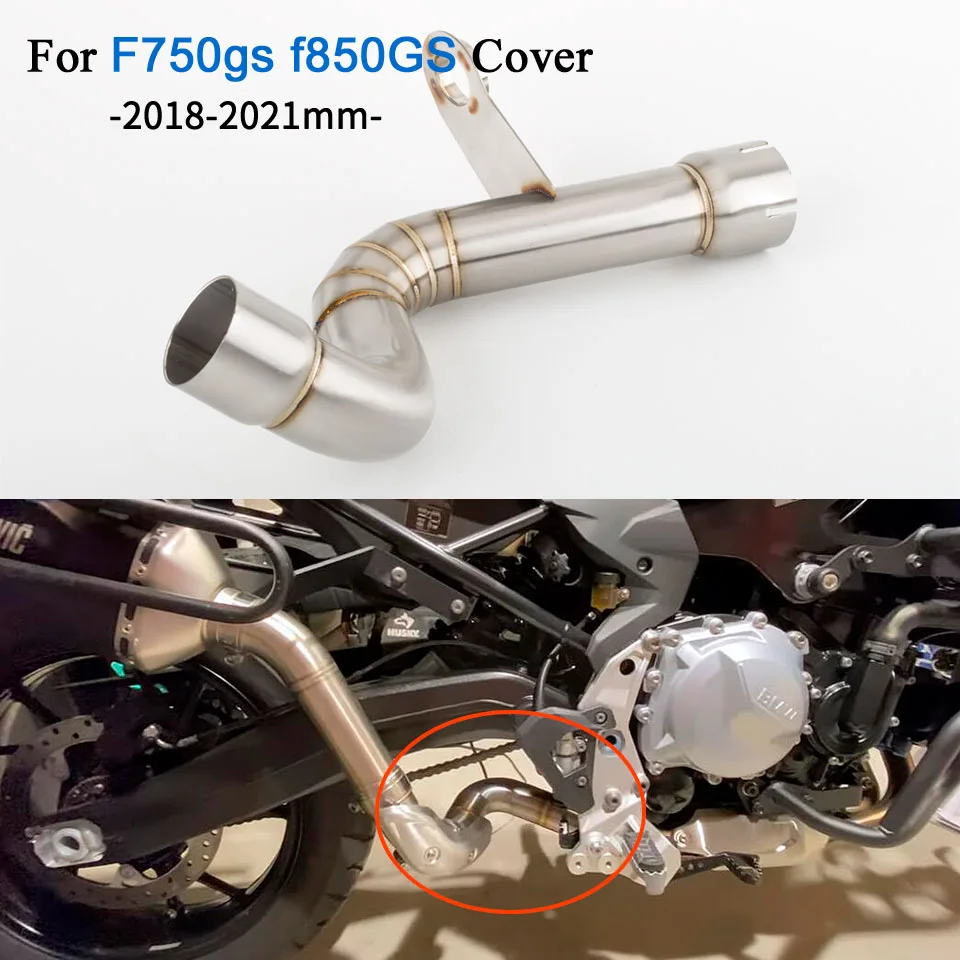

Для BMW F750GS F850GS 2018 2019 2020 2021 Модифицированная выхлопная труба среднего звена для мотоцикла катализатор удалить трубу слип на f750gs f850gs