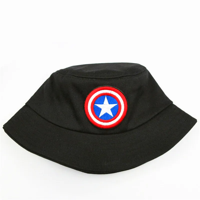 

2020 new style Shield embroidery Bucket Hat Fisherman Hat outdoor travel hat Sun Cap Hats for men and Women 135