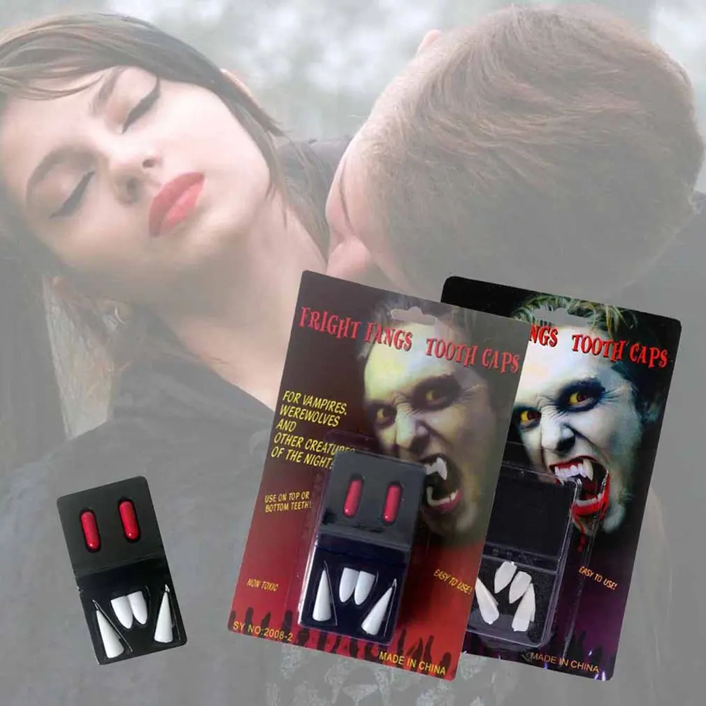 Один комплект нетоксичных таблеток зомби клыка и крови реквизит на Зубы вампира