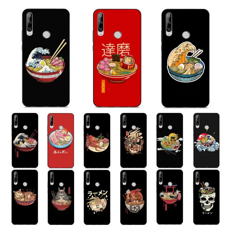 

YNDFCNB Great Ramen Wave Japan Phone Case for Huawei Y 6 9 7 5 8s prime 2019 2018 enjoy 7 plus