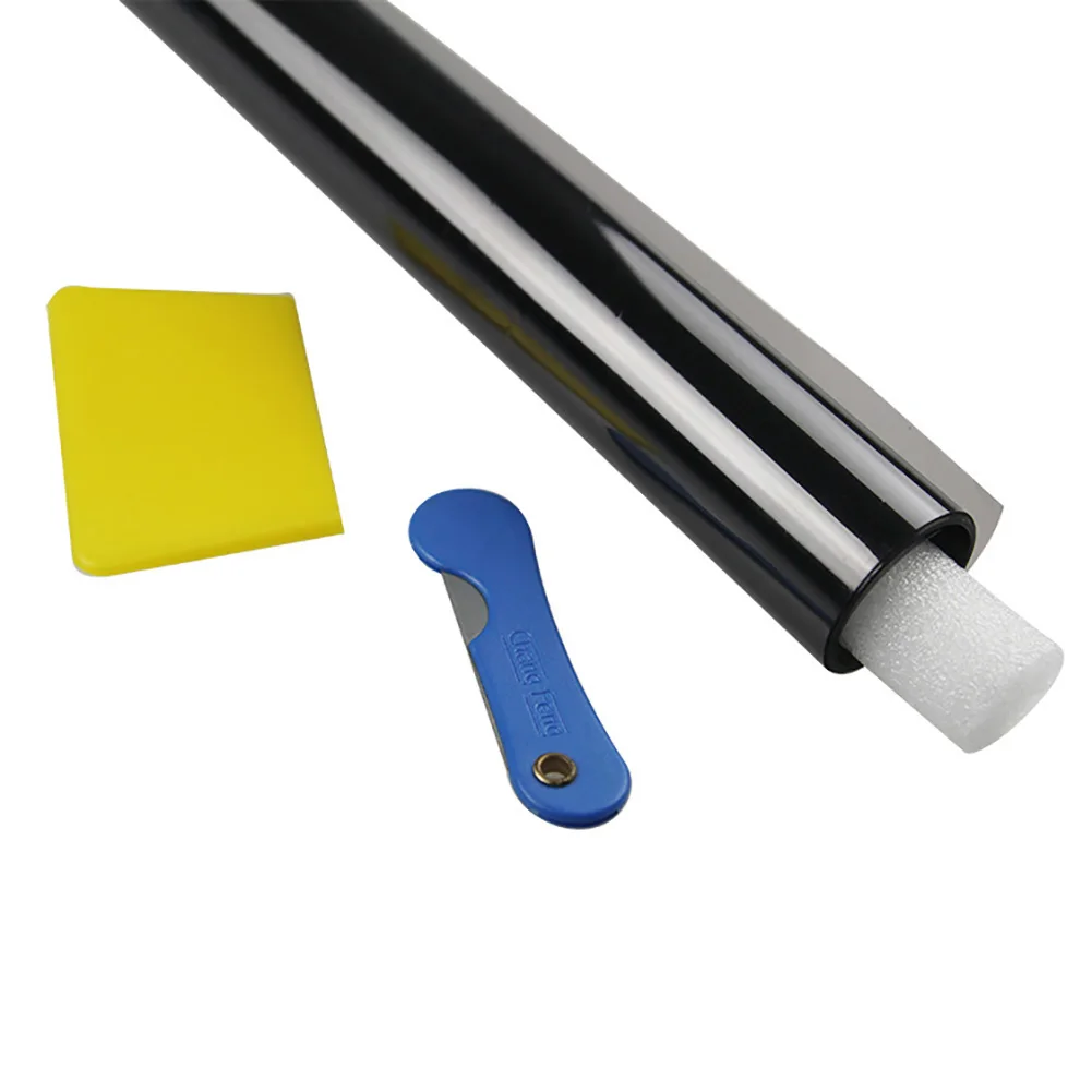 Черная Тонировочная пленка для автомобильного стекла автомобильная наклейка