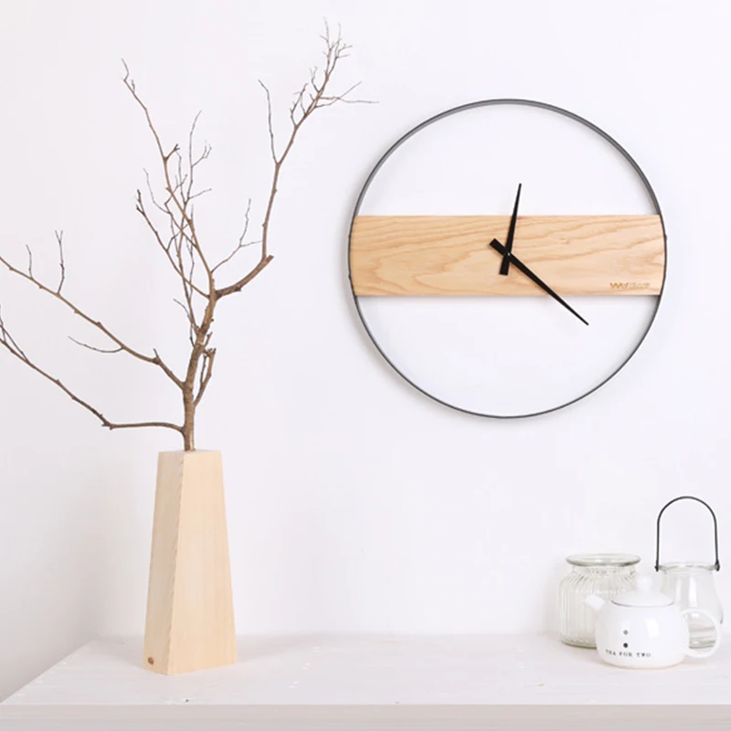 

Nordic Creative Wall Clocks Digital Wooden Silent Wall Clocks Living Room Kitchen Reloj De Pared Decorativo Home Decor OO50WC