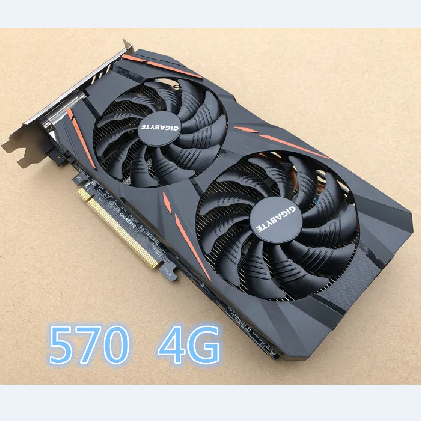 Видеокарта GABYTE RX 570 4 Гб 500 бит GDDR5 графические карты для AMD серии VGA RX570 DisplayPort HDMI DVI