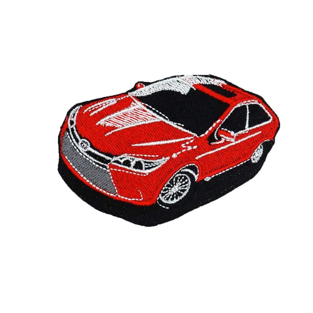Красные автомобильные забавные байкерские мотоциклетные нашивки с вышивкой в