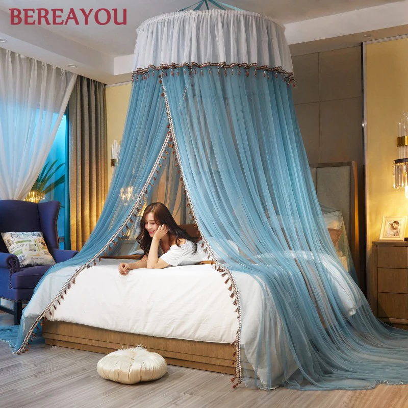 Москитная сетка напольная круглая кровать навес для взрослых девочек Декор