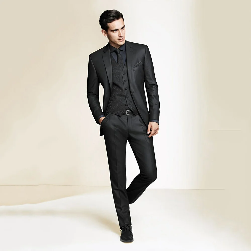 

CUSTOM MADE TO MEASURE MEN SUIT, BESPOKE CHARCOAL GREY BUSINESS MEN SUIT,CLASSIC MEN WEDDING SUITS FOR MEN
